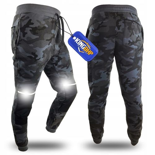 Lekkie Spodnie robocze DRESOWE nakolanniki odblaski DRESY WZMACNIONE bhp na Arena.pl