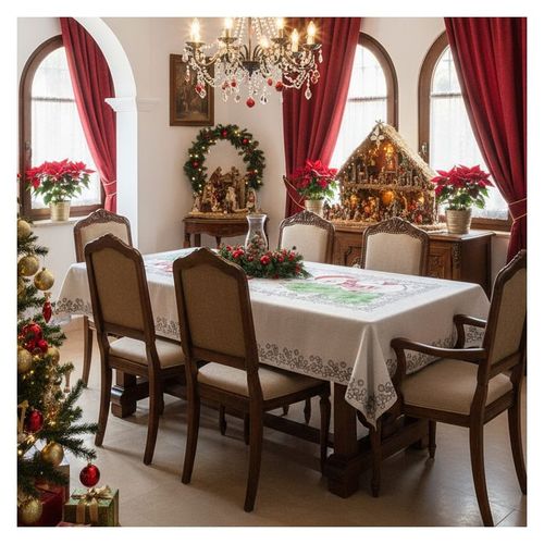 Obrus Kolorowe Bałwanki 110x130 DomoweTekstylia WN306B K13 Boże Narodzenie na Arena.pl