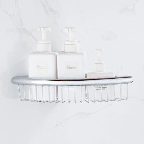 Koszyk półka narożna łazienkowa chrom pod prysznic na Arena.pl