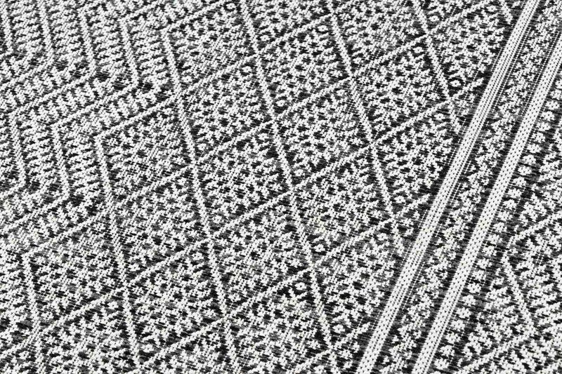 RUG/LU/VINEA/ZIGZAK/BLACK+WHITE/70x300 zdjęcie 3