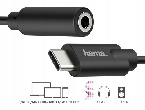 Adapter HAMA USB-C - jack 3.5 mm na Arena.pl