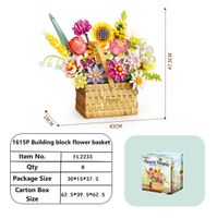 KOSZ KWIATOWY Z KLOCKAMI  DLA DZIECI