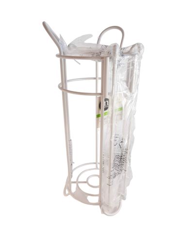 Stojak Uchwyt na Papier Toaletowy Łazienkowy Biały na Arena.pl