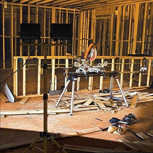 Naświetlacz halogen LED 2x 100W + statyw budowlany na Arena.pl