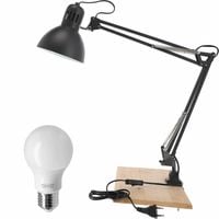 Lampa biurkowa na biurko stół 6cm regulowana Szary IKEA TERTIAL Żarówka E27