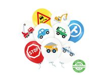 Zestaw balonów "Auta - pojazdy" mix kolor, 12 cali, 9 szt. [balony na hel]