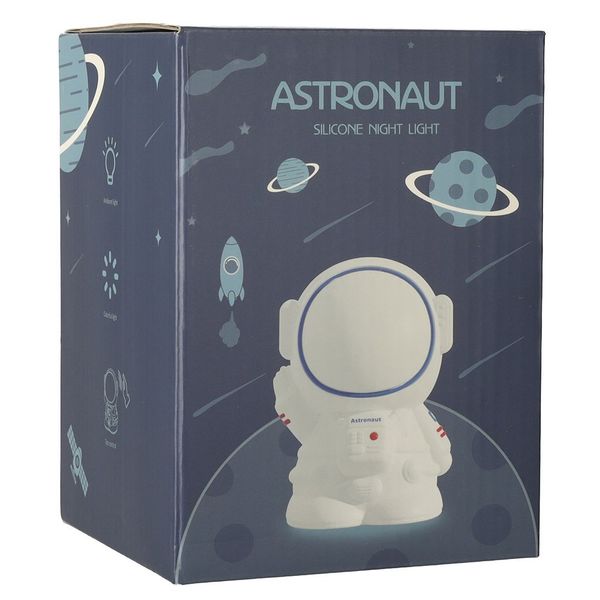 Lampka nocna silikonowa biała astronauta zdjęcie 12