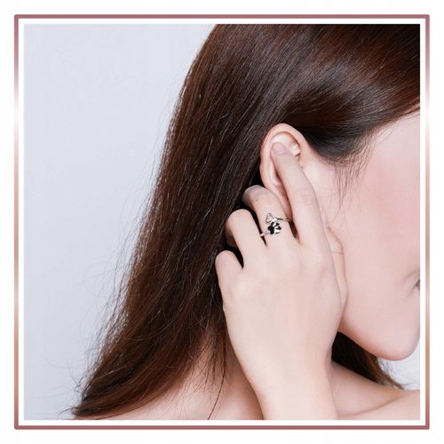 Srebrny Pierścionek Otwarty ŁAPKA PUPILA S925 na Arena.pl