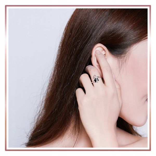 Srebrny Pierścionek Otwarty ŁAPKA PUPILA S925 zdjęcie 9