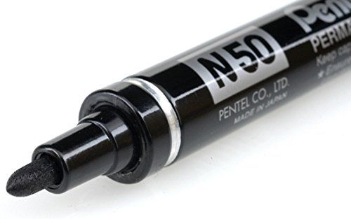 MARKER PERMANENTNY Pentel N850 okrągły CZARNY 12x zdjęcie 3