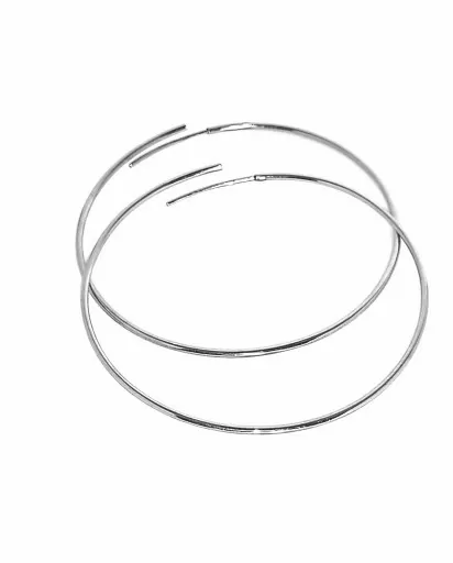 Kolczyki srebrne koła kółka 6cm zdjęcie 1