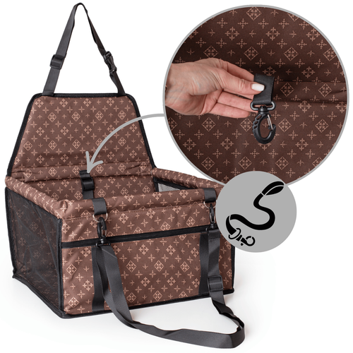 Transporter Dla Psa Do Auta - Brązowy Fotelik Podróżny na Arena.pl