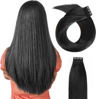 Doczepiane włosy naturalne Remy Clip-in 55 cm 220 g czarne 1#