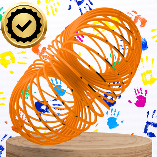 sprężyna dla dzieci magiczna sprężynka magic springs emoji pomarańczowa na Arena.pl