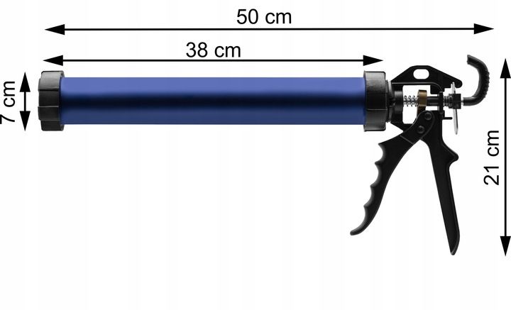 Pistolet wyciskacz do silikonu mas uszczelniacza klejów 600ml MOCNY zdjęcie 7
