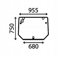 Szyba tylna Deutz-Fahr Agrokid, Same Solaris, Lamborghini R1, Hurlimann