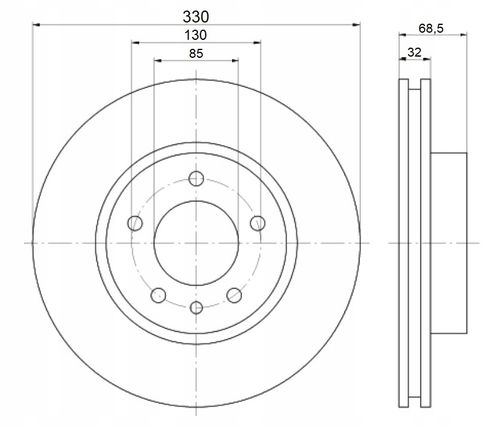 TARCZA HAM PRZOD PR 330X32 V MIKODA na Arena.pl