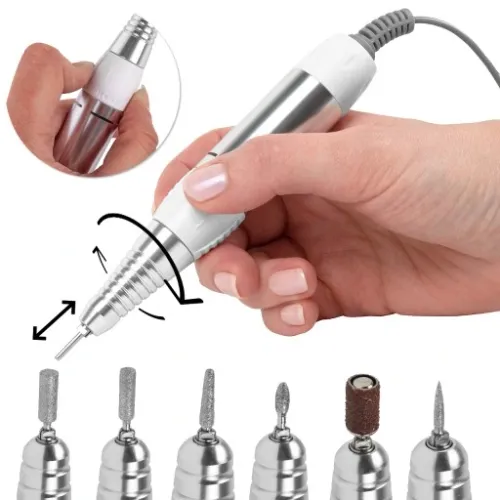 FREZARKA DO PAZNOKCI MANICURE PEDICURE PROFESJONALNA 65W ZESTAW FREZÓW na Arena.pl