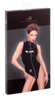 noir body winylowe czarne z srebrnym zamkiem m dopasowane