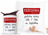 Zestaw Poduszka + Kubek Prezent Dla Teściowej Mamy Z Nadrukiem Ze Zdjęciem