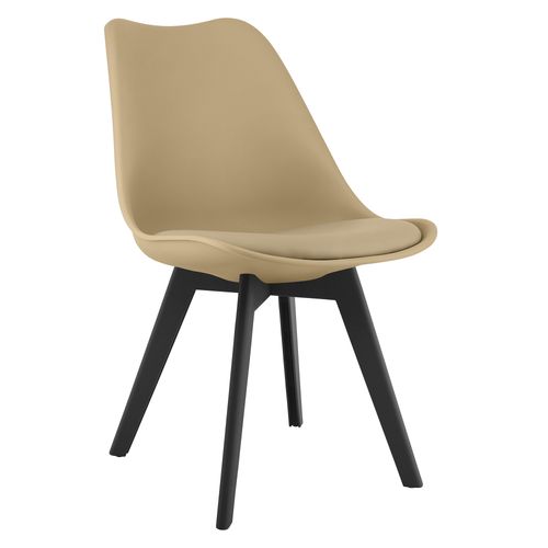 Krzesło MARK - ciemny beż / nogi czarne x 4 na Arena.pl