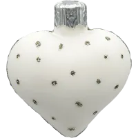 Bombka choinkowa szklana: Serduszko z kropeczkami