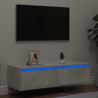 Szafka pod TV z LED, szarość betonu, 100x35,5x25 cm