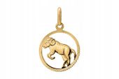 Złota zawieszka wisiorek znak zodiaku BARAN 0,585