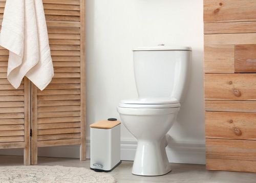 Zestaw łazienkowy Kosz na śmieci i stojak na szczotkę i papier  bialy bmbu na Arena.pl