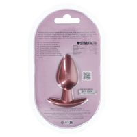 smooth silicone anal plug - medium - 3.1 / 7,9 cm - rose gold