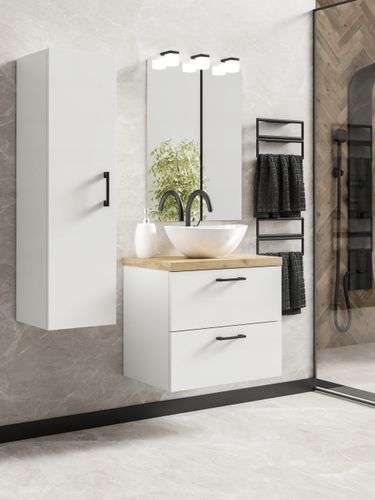 ZESTAW MEBLI ŁAZIENKOWYCH LUNA 50 szafka umywalka słupek w. (W3) + EB na Arena.pl