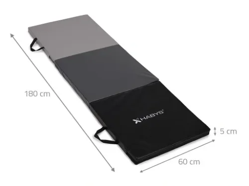 MATERAC DO ĆWICZEŃ GIMNASTYCZNY SKŁADANY REHABILITACJA 180x60x5CM HABYS na Arena.pl