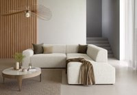 Kremowy Narożnik 254x264 cm WOUG III IT - Różne Kolory Baranek