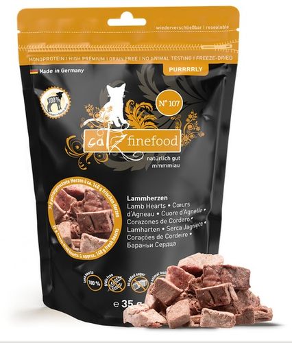 100% Serca jagnięce - pyszny i zdrowy przysmak dla kotów Catz Finefood 35g na Arena.pl