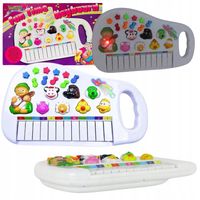 Fortepian edukacyjny dla dzieci odgłosy zwierząt pianinko muzyczne 18m+
