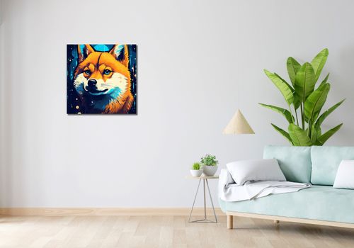 Obraz 60x60cm Lisek w Kosmosie na Arena.pl