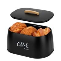 chlebak pojemnik stalowy na pieczywo e-6324 czarny