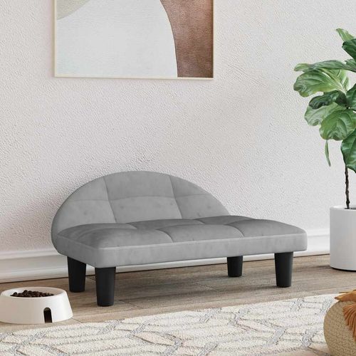 Legowisko dla psa, jasnoszare, 70x52x30 cm, aksamit na Arena.pl