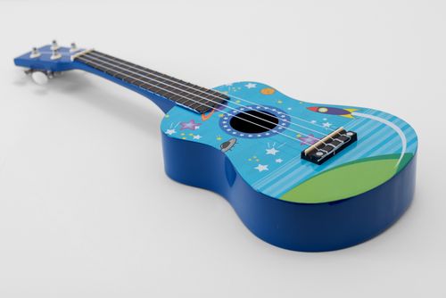 Ukulele sopranowe Rakiety Pokrowiec Struny Kostki Stroik Akordy ZESTAW na Arena.pl