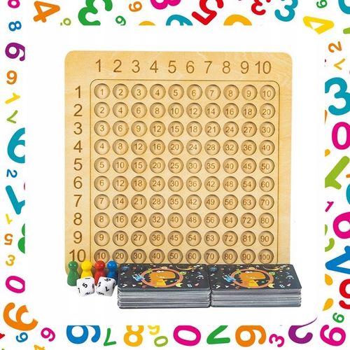 GRA EDUKACYJNA PLANSZOWA TABLICZKA MNOŻENIA + DODAWANIA NAUKA TABLICZKI na Arena.pl