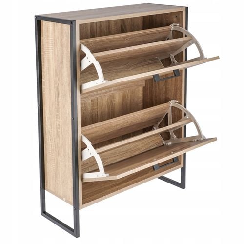 szafka na buty regał 2 komory obuwie komoda pojemna do przedpokoju loft na Arena.pl