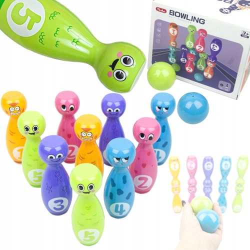 GRA ZRĘCZNOŚCIOWA W KRĘGLE ZESTAW DO GRY W KRĘGLE 10 KRĘGLI 2 KULE BOWLING na Arena.pl