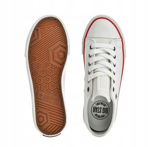 Buty Big Star OO274873 Damskie Białe Skórzane Klasyczne Sneakersy Trampki na Arena.pl