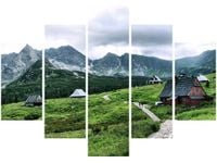 105CM 150CM OBRAZ 5 ELEM CHATY TATRZAŃSKIE DRUK