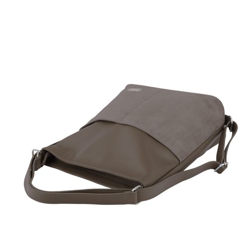 Torebka plecak z zamszem - Beżowa ciemna na Arena.pl