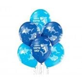 balon d11 brithday shark 6szt