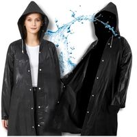 Płaszcz przeciwdeszczowy peleryna czarny wodoodporny EVA mocny