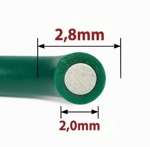 DRUT POWLEKANY PCV OGRODNICZY NACIĄGOWY DO SIATKI 2,8 - 2,0MM 100M na Arena.pl