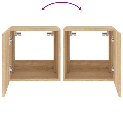 Ścienna szafka TV z LED, dąb sonoma, 40,5x35x40 cm na Arena.pl