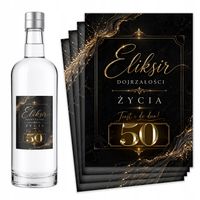 Naklejki na butelki Wódkę urodzinową na urodziny 18 20 30 40 50 60 70 -8szt